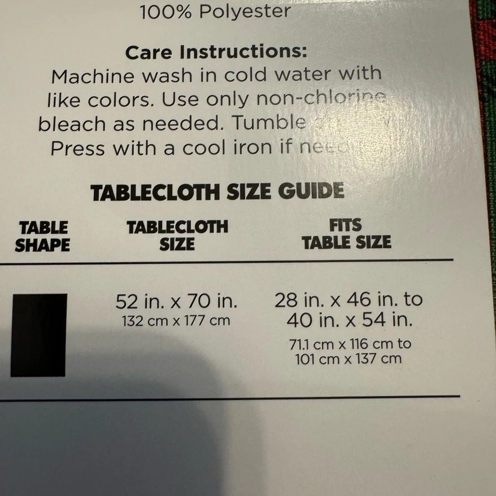 Holiday Style Rectangle Fabric Green‎ Plaid Tablecloth 70
